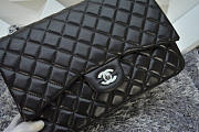 CHANEL 1112 Black Size 33cm Lambskin Leather Flap Bag With Gold / Silver Hardware - 3