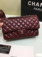 CHANEL 1112 Wine Red Medium Size 2.55 Lambskin Leather Flap Bag With Gold/Silver Hardware - 4