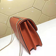 Gucci GG Flap Shoulder Bag On Chain Orange 510303 - 6