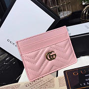 GG Marmont card case Nextdusty pink matelassé leather - 6