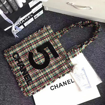 Chanel Tweed and Vinyl Large Shopping Bag A91557 VS08628