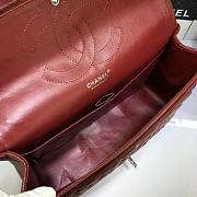 CHANEL 1112 Maroon Red Size 33cm Caviar Leather Flap Bag With Gold / Silver Hardware - 5