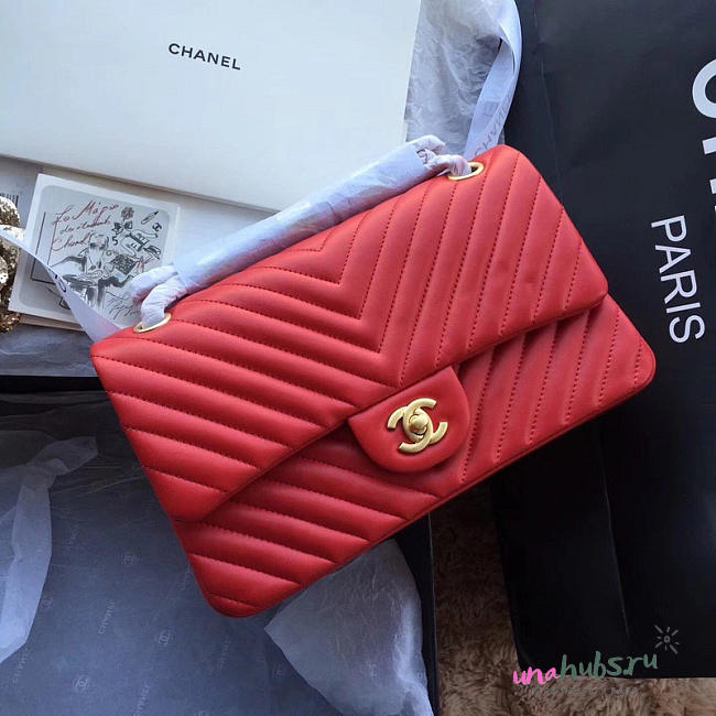 Chanel 11.12 Flap Bag Red - 1