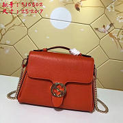 Gucci GG Flap Shoulder Bag On Chain Orange 5103032 - 3