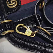 GUCCI RE(BELLE) SUEDE MEDIUM TOP HANDLE BAG ‎516459 NAVY BLUE 2018 - 4