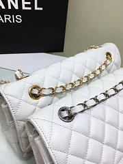 CHANEL 1112 White Large 2.55 Calfskin Leather Flap Bag with Gold Hardware - 2