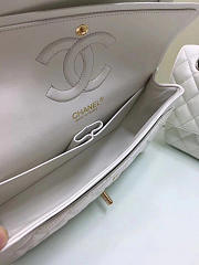 CHANEL 1112 White Large 2.55 Calfskin Leather Flap Bag with Gold Hardware - 6