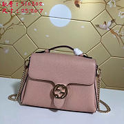 Gucci GG Flap Shoulder Bag On Chain Pink 5103032 - 1