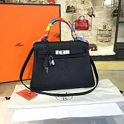 Hermes Kelly Silver 25cm  - 1