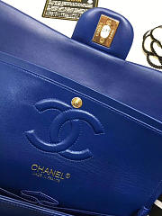 CHANEL 1112 Blue Medium Size 2.55 Lambskin Leather Flap Bag With Gold/Silver Hardware - 5