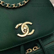 Chanel Grained Calfskin Backpack Green A93748 VS03992 - 5