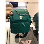 Chanel Grained Calfskin Backpack Green A93748 VS03992 - 6