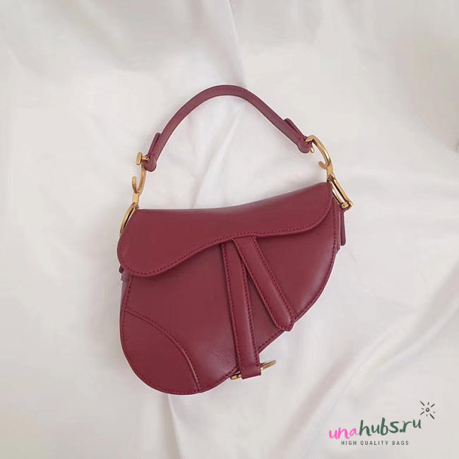 Dior Saddle Bag Original Leather rose red M0446 - 1