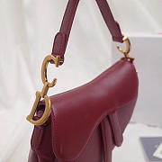 Dior Saddle Bag Original Leather rose red M0446 - 4