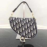 Dior Women Saddle Bag in Blue Canvas M0446 - 5