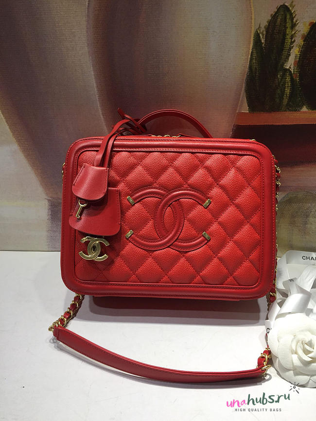 Chanel Vanity Bag Red 93343 - 1