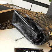 Chanel black medium size 25 cm caviar black gold - 5
