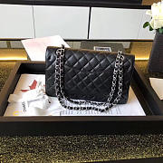 Chanel flap medium size 25 cm caviar black silver - 6