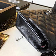 Chanel flap medium size 25 cm caviar black silver - 2