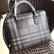 burberry Large Briefcase from London Check Fabric - 2