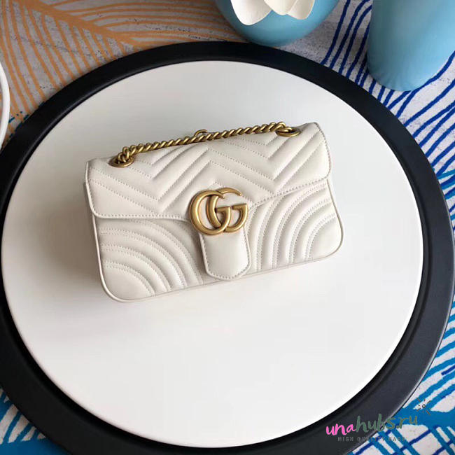 Gucci GG Marmont White Bag 443497 - 1