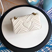 Gucci GG Marmont White Bag 443497 - 3