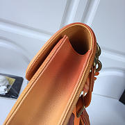 Chanel Flap Grained Calfskin Bag Orange AS0062 - 3