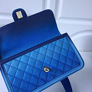 Chanel Flap Grained Calfskin Bag Blue AS0062 - 3