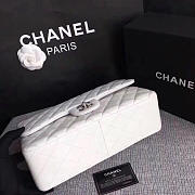 CHANEL white Size 30cm Lambskin Leather Flap Bag With Silver Hardware - 3