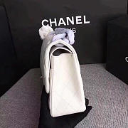 CHANEL white Size 30cm Lambskin Leather Flap Bag With Silver Hardware - 6