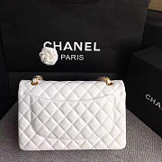 CHANEL white Size 30cm Lambskin Leather Flap Bag With Gold Hardware - 2