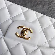 CHANEL white Size 30cm Lambskin Leather Flap Bag With Gold Hardware - 3