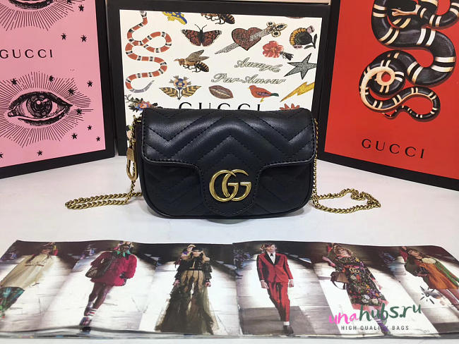 GG Marmont matelassé leather super mini bag - 1