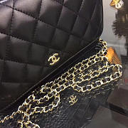 CHANEL WOC SHOULDER BAG lambskin gold&silver hardware - 3