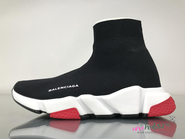 Balenciaga Speed Trainer Triple Black And Red shoes - 1