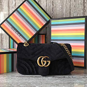 Gucci GG Marmont Chevron velvet shoulder bag - 5