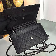 Chanel boy woc black caviar leather in gold & silver hardware - 4