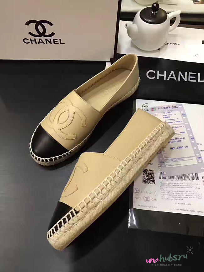 Chanel Espadrilles Beige & Black - 1