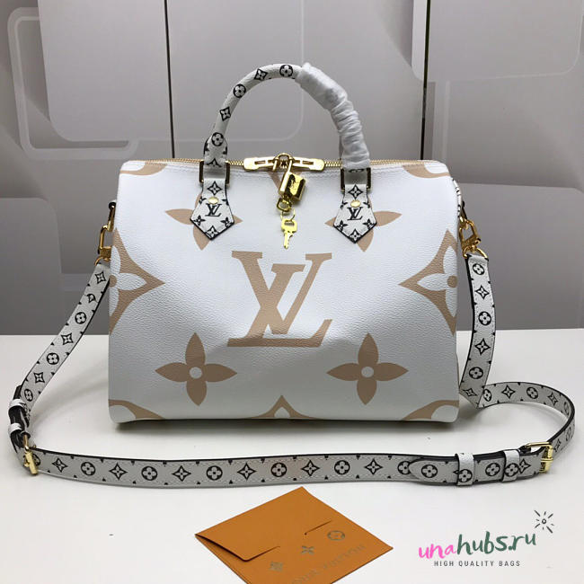 Louis Vuitton SPEEDY BANDOULIÈRE 30 M44572 Creme  - 1