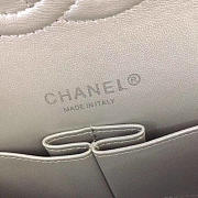 Chanel Chevron Quilted silver calfskin leather  - 6