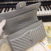 Chanel Chevron Quilted silver calfskin leather  - 5