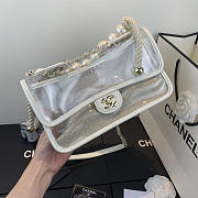 Chanel Transparent pearl sand bag White - 2