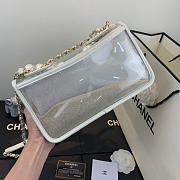 Chanel Transparent pearl sand bag White - 3