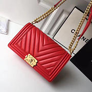 Chanel Chevron Lambskin Boy Bag 25cm  - 1