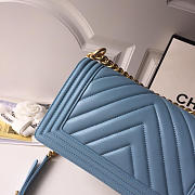 Chanel Chevron Lambskin Boy Bag  - 5