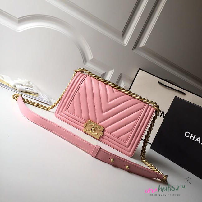 Chanel Lambskin Boy Bag 25cm - 1