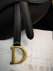 DIOR SADDLE CALFSKIN BELT BAG IN BLACK - 6