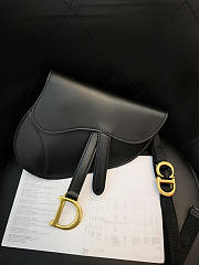 DIOR SADDLE CALFSKIN BELT BAG IN BLACK - 5