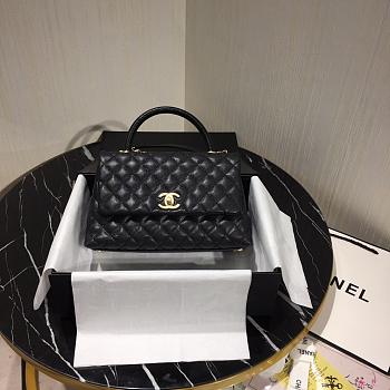 Chanel Coco Flap Bag With Top Handle Black