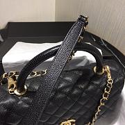 Chanel Coco Flap Bag With Top Handle Black - 4